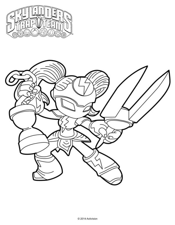 Kids-n-fun.com | Coloring page Skylander Trap team deja vu